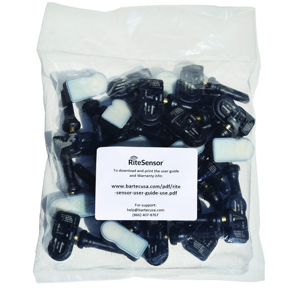 Bartec USA - RITE-SENSOR Bulk pack with 24 rubber stem sensors in a plastic bag -  RS-1000-24B