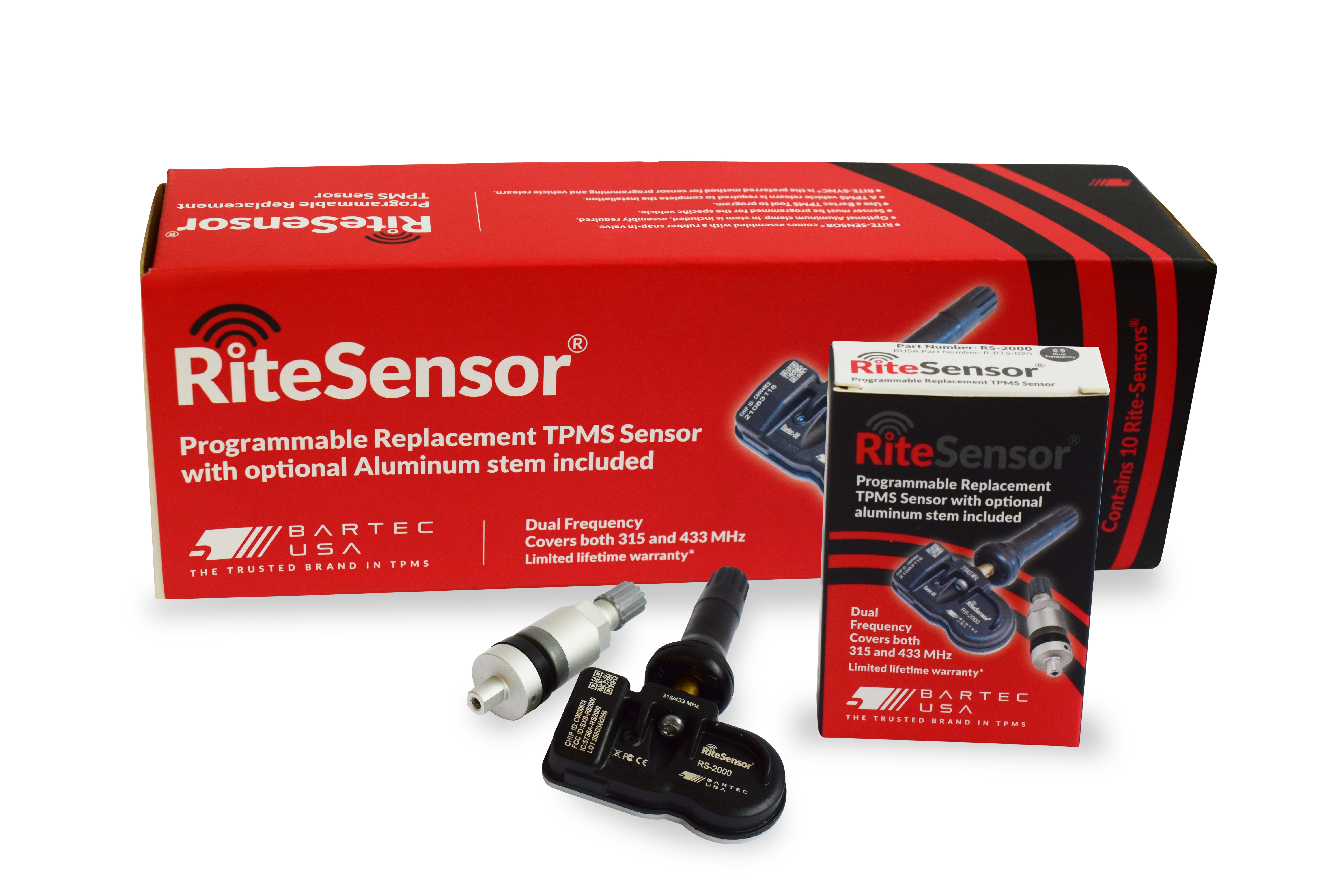 Bartec USA - RITE-SENSOR Sleeve pack - 10 sensors boxed w/Rubber valve stem and optional metal valve stem included -  RS-2000-10