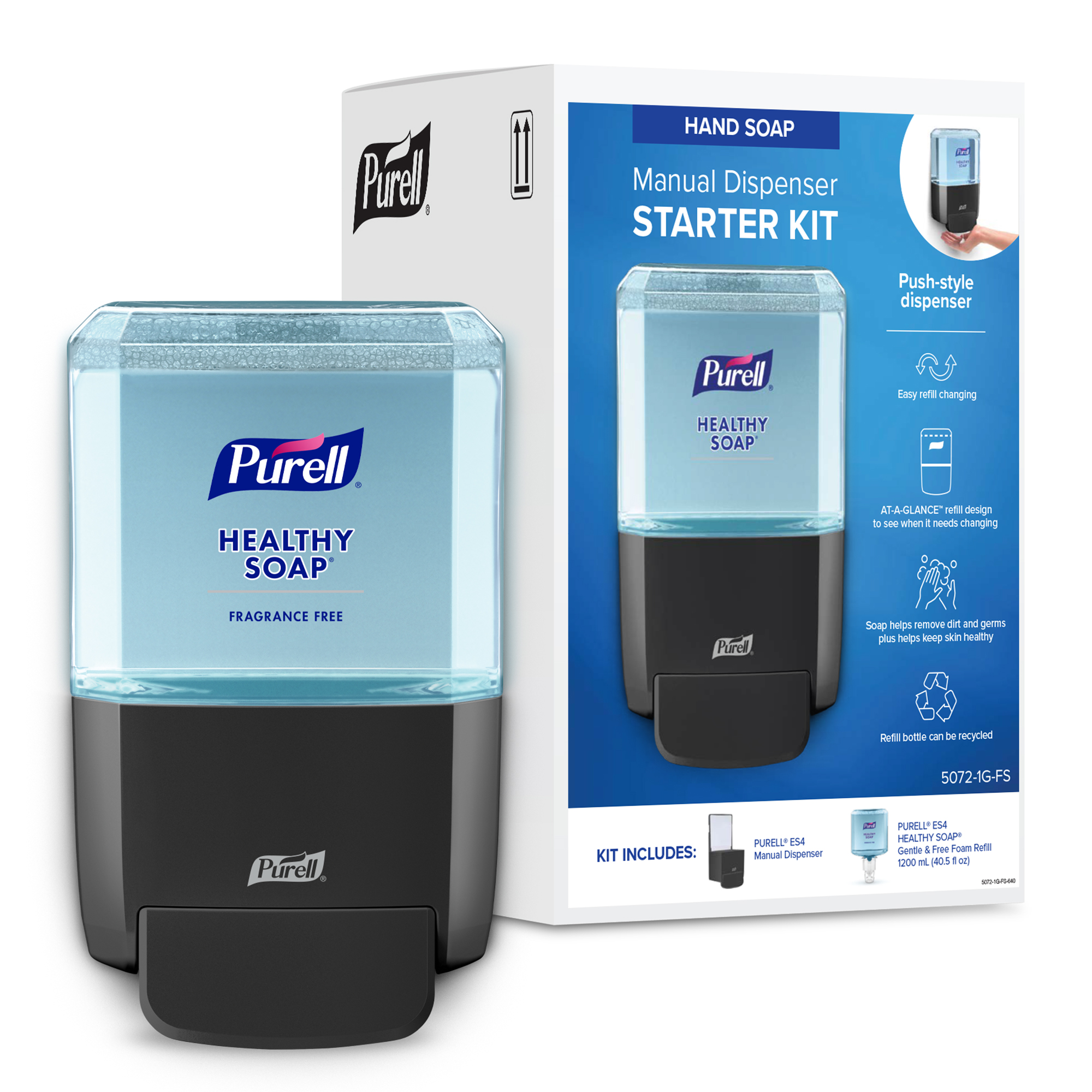 GOJO - PURELL HEALTHY SOAP Gentle & Free Foam ES4 Starter Kit -  5072-1G-FS