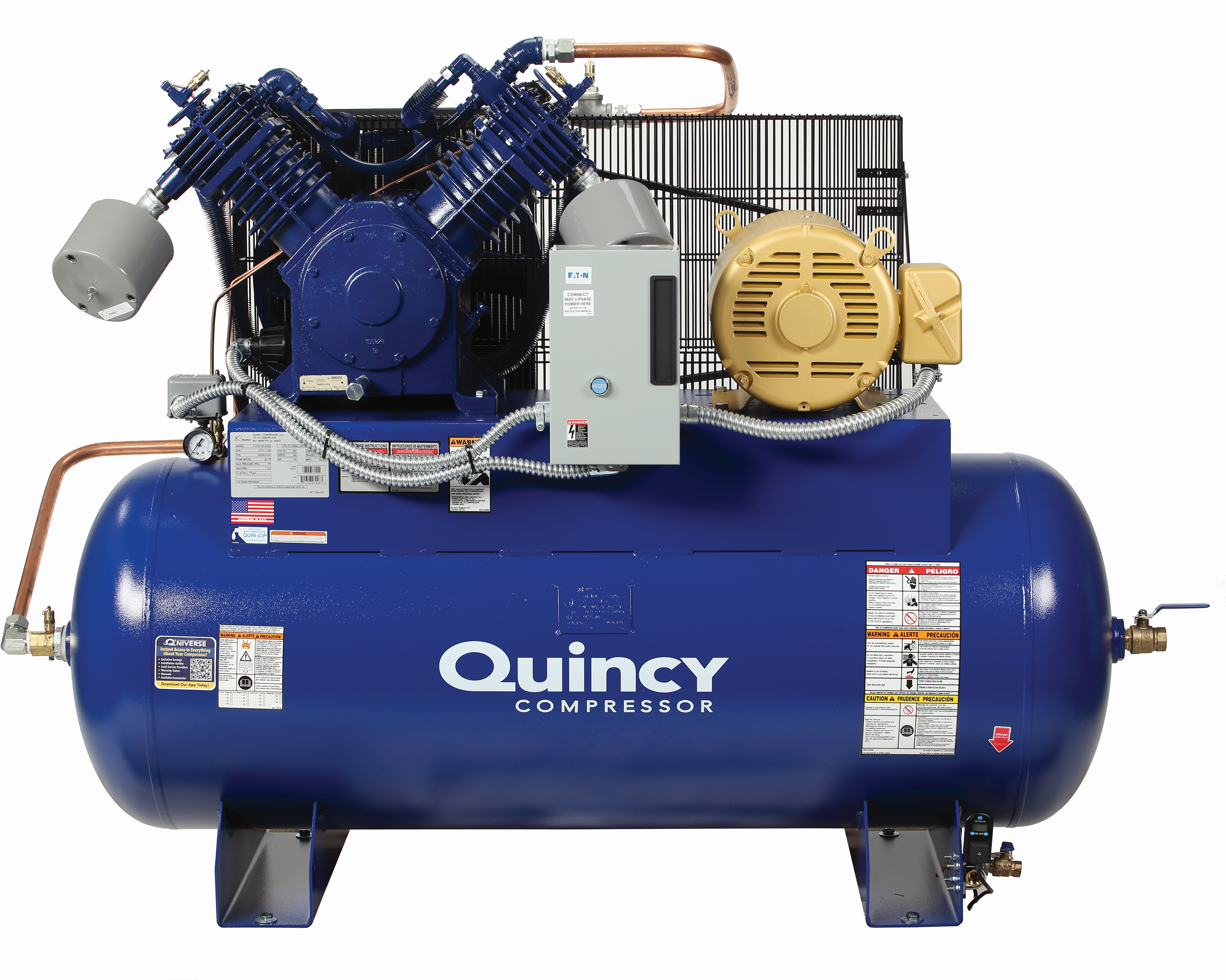 Quincy - 15HP 230V 3PH 120 GALLON 2 STAGE MAX SERIES -  2153DS12HCAM